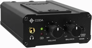 Coda Ultra-Compact Personal in Ear Monitor Amplifier - Double Channel Headphone Amplifier System with XLR & TRS Input - Portable IEM Amp with Mono & Stereo Mix Panning - Sturdy Housing with Belt Clip