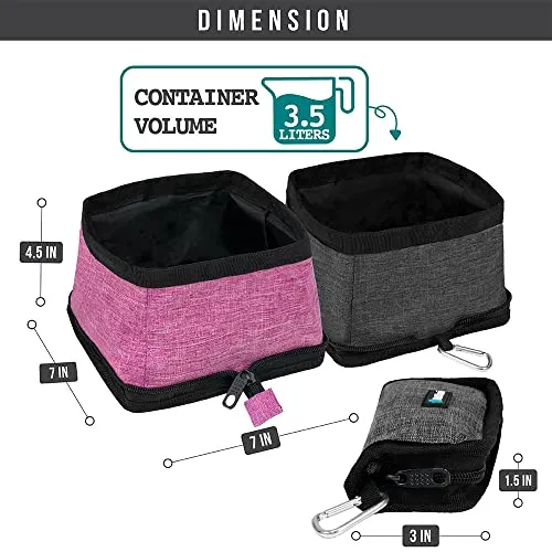 Collapsible Dog/Cat Bowl Set