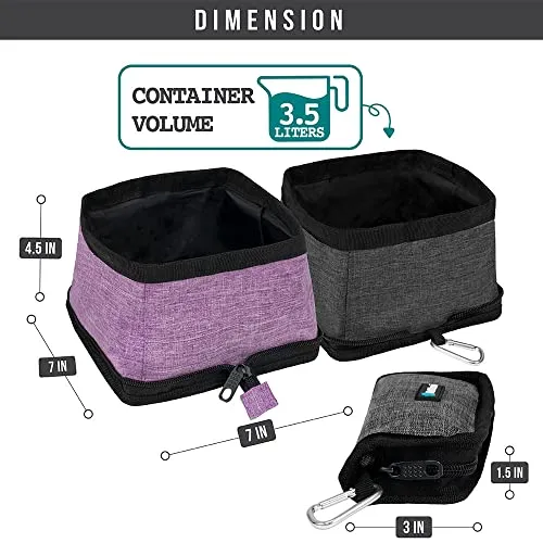 Collapsible Dog/Cat Bowl Set