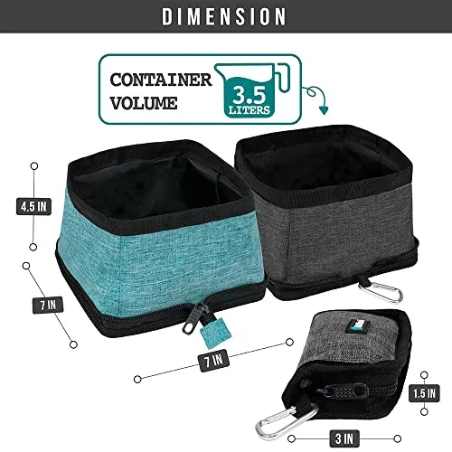 Collapsible Dog/Cat Bowl Set