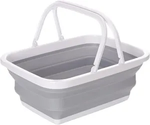 Collapsible wash basin 10L Folding Basins Portable Wash Basins Folding Laundry Tub Bathroom Kitchen AccessoriesTravel Foldable Plastic Wash Basin