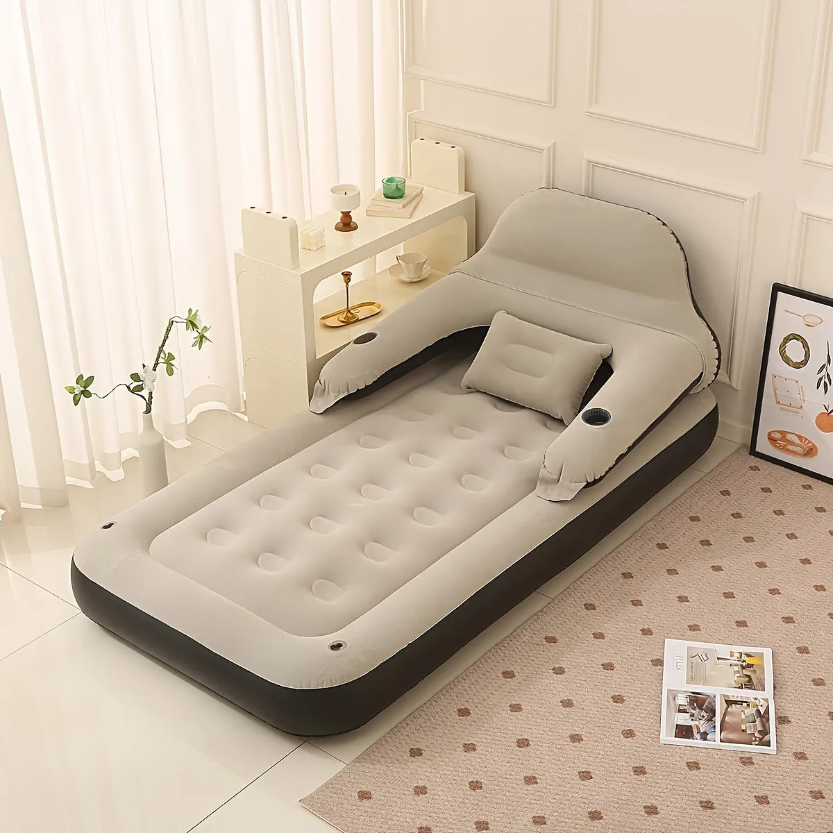 COMFORTAIR – Inflatable Mattress with Built-in Pump & Headrest for Ultimate Comfort