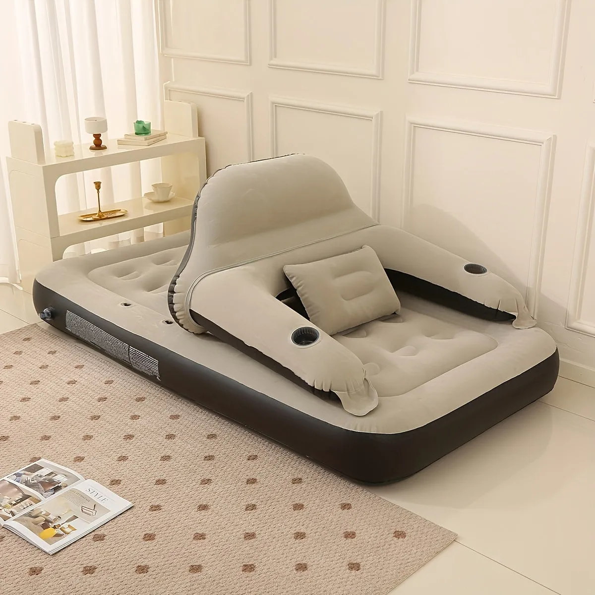 COMFORTAIR – Inflatable Mattress with Built-in Pump & Headrest for Ultimate Comfort