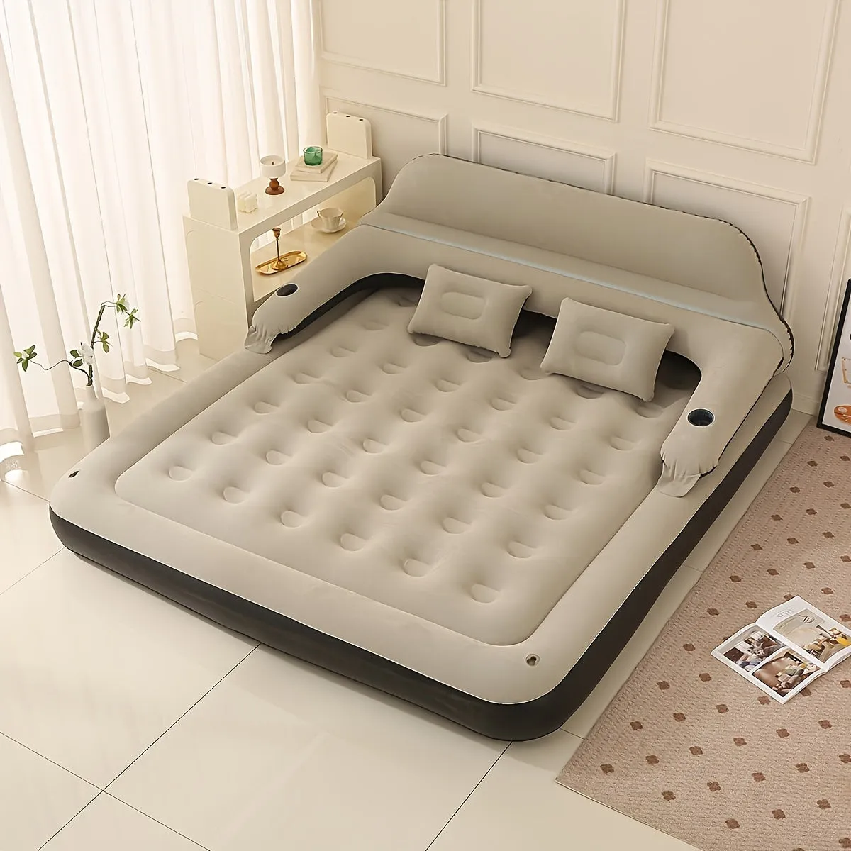 COMFORTAIR – Inflatable Mattress with Built-in Pump & Headrest for Ultimate Comfort