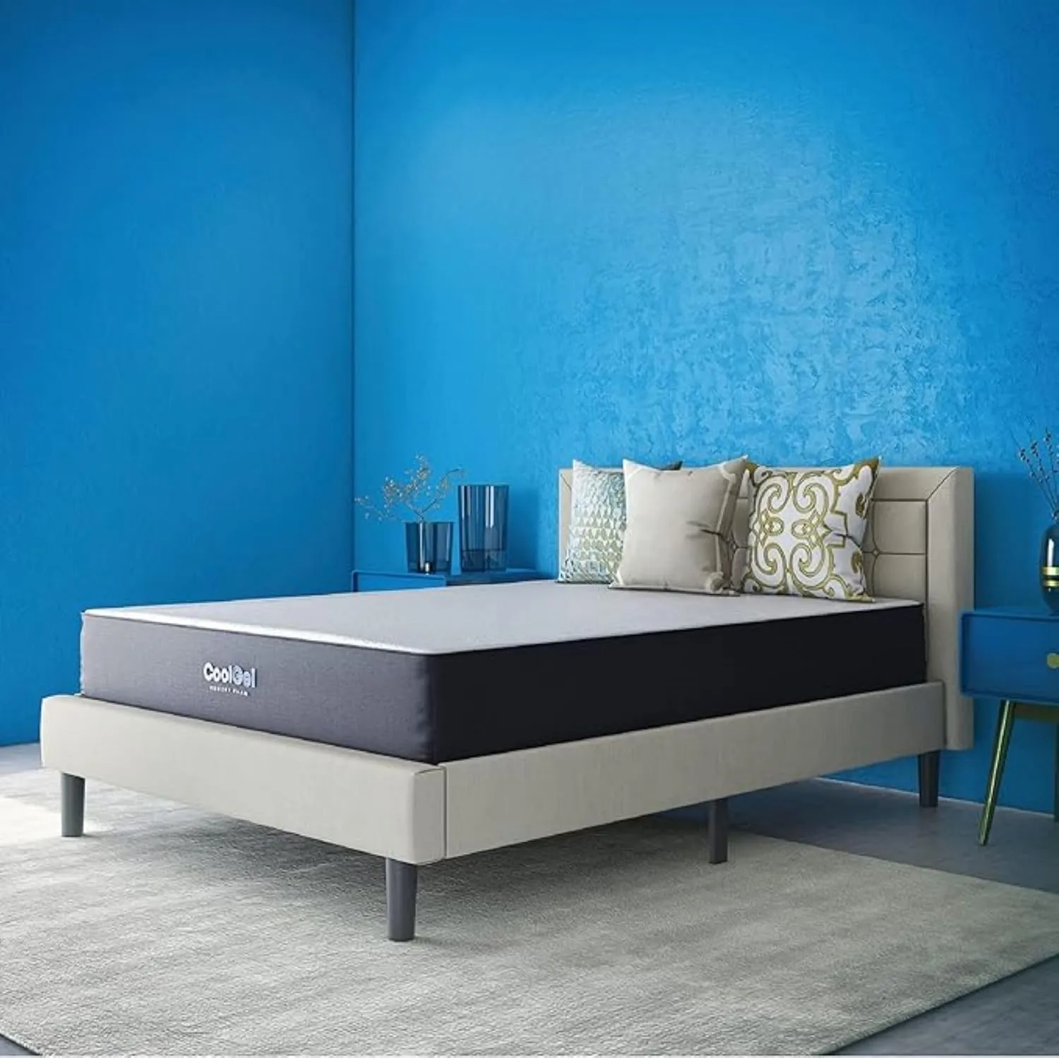 Cool Gel 10 Inch Twin XL Mattress Memory Foam Medium Firm, Gel Memory Foam Mattress Twin XL Cooling, Made in the USA, 10" Depth with Pressure Relief, CertiPUR-US Certified Fiberglass Free, Bed