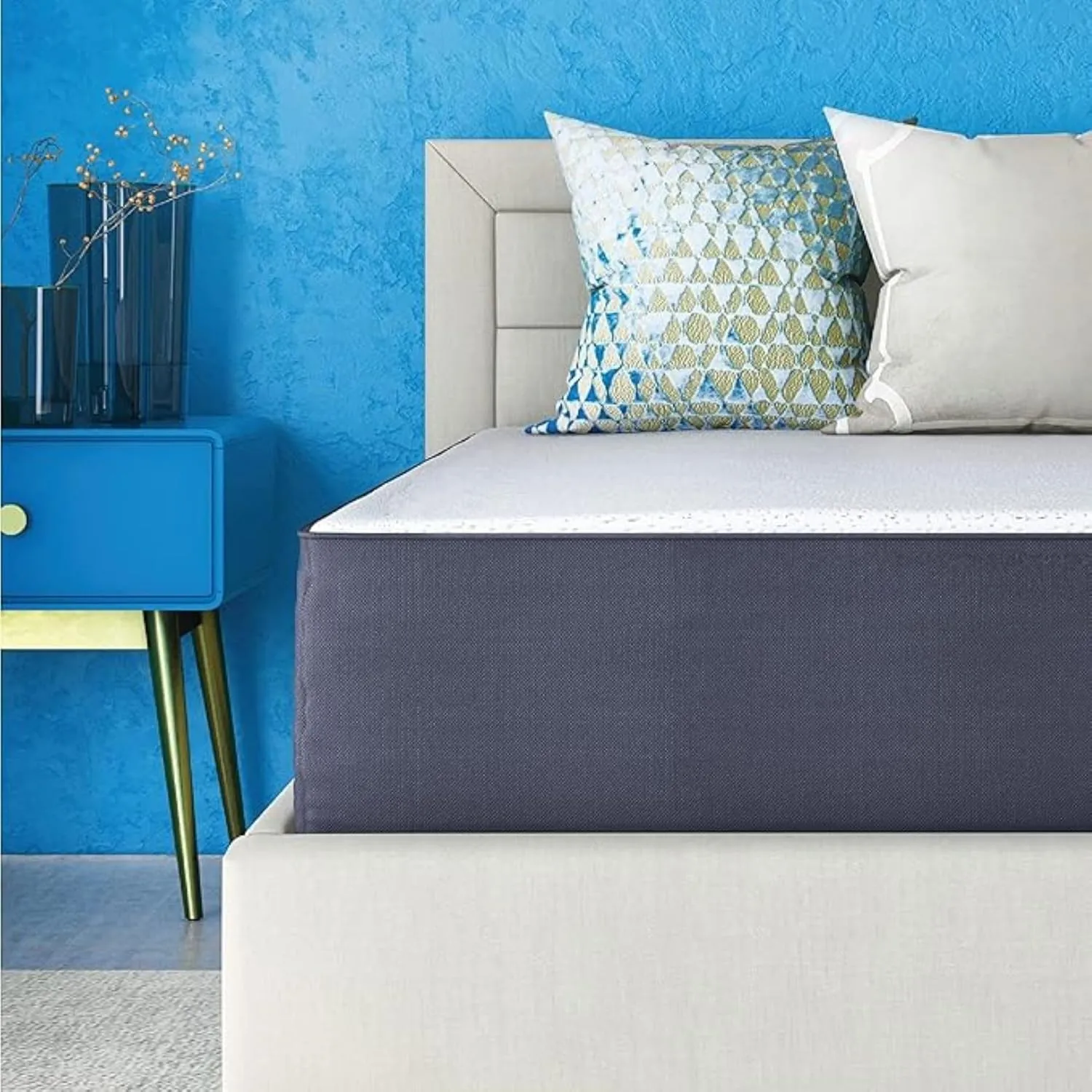 Cool Gel 10 Inch Twin XL Mattress Memory Foam Medium Firm, Gel Memory Foam Mattress Twin XL Cooling, Made in the USA, 10" Depth with Pressure Relief, CertiPUR-US Certified Fiberglass Free, Bed