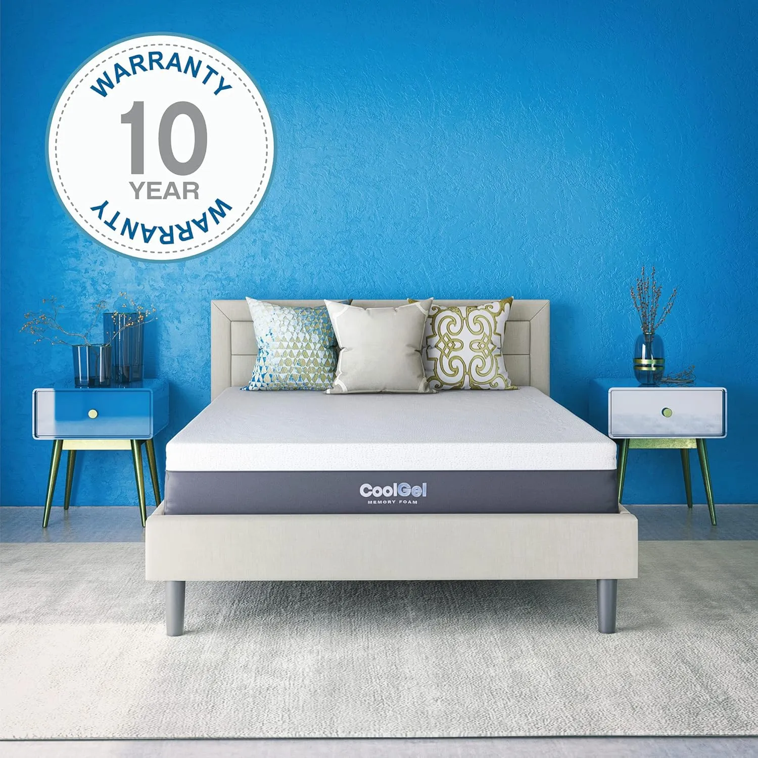 Cool Gel 12 Inch Full Size Mattress Memory Foam Medium Firm, Gel Memory Foam Mattress Full Matress Cooling, Made in the USA, 12" Depth with Pressure Relief, CertiPUR-US Certified No Fiberglass, Bed
