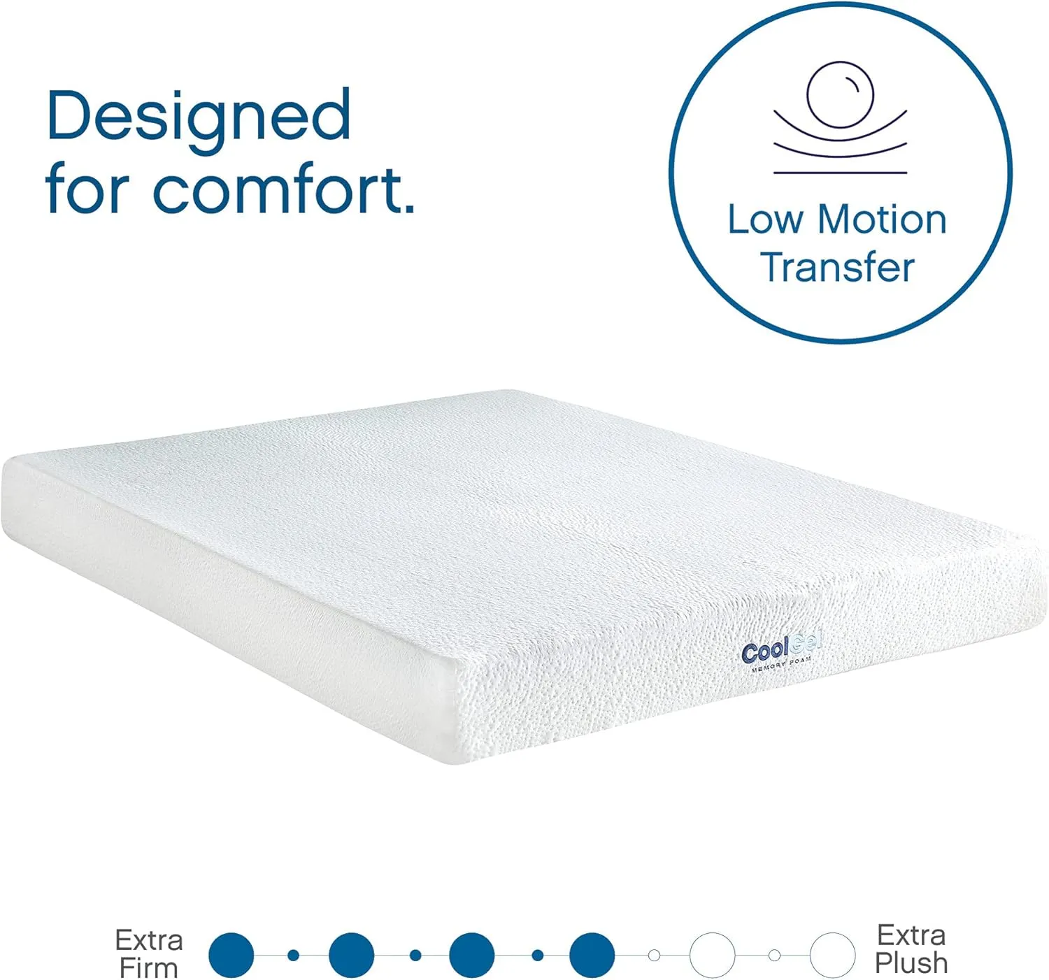 Cool Gel 8 Inch Short Queen Memory Foam Mattress Medium Firm, Memory Foam Mattress Short Queen Size Cooling, Made in the USA, 8" Depth with Pressure Relief, CertiPUR-US Certified, CoolGel Bed