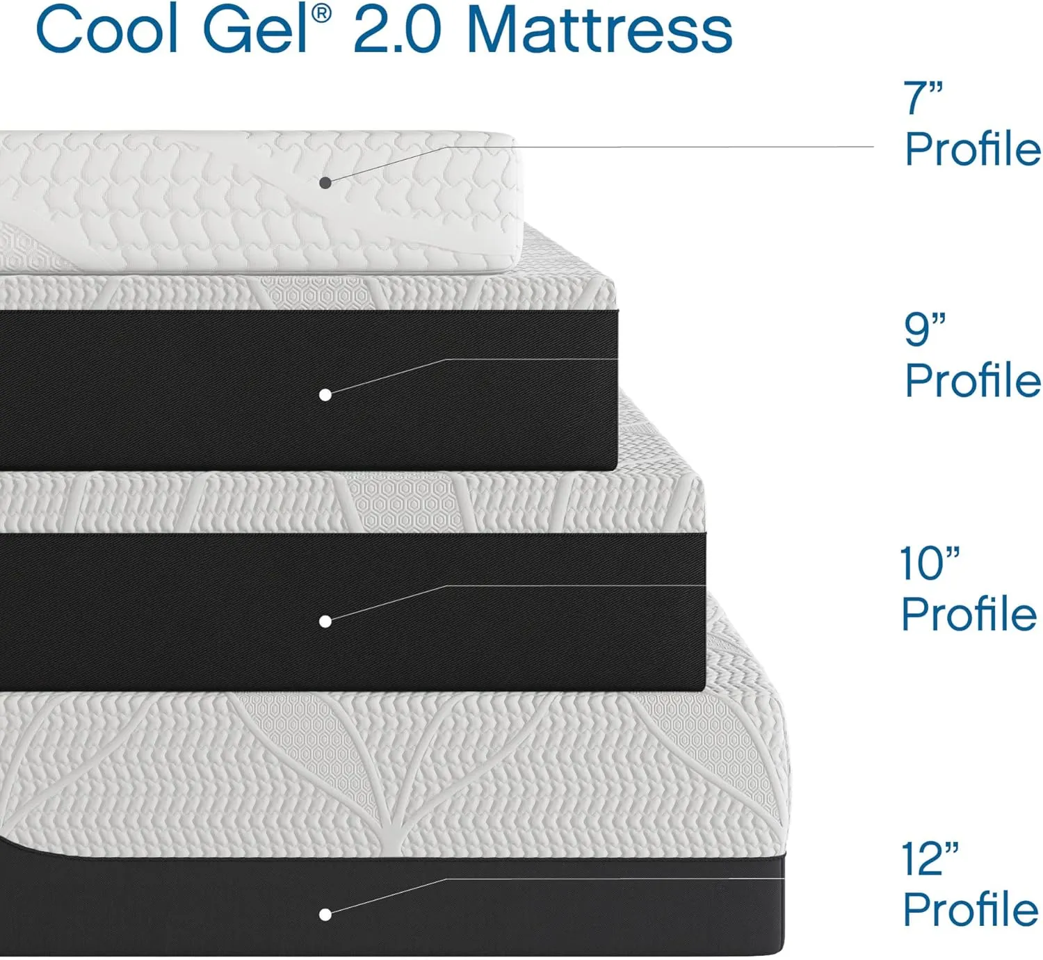 Cool Gel Chill 14 Inch Medium Firm Memory Foam Mattress King Size, with 2 Bonus Cool Gel Memory Foam Bed Pillows, 14" with Pressure Relief, CertiPUR-US Certified, Cooling King Mattress in a Box