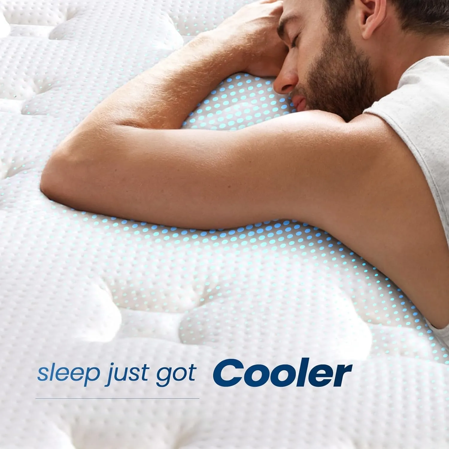 Coolvie 14 Inch Calking Gel Memory Foam Mattress Hybrid, Double Cooling Calk Size in a Box Euro Top with CertiPUR-US Certified Foam for Hot Sleeper, Low Motion Transfer Supports for Any Sleep Position