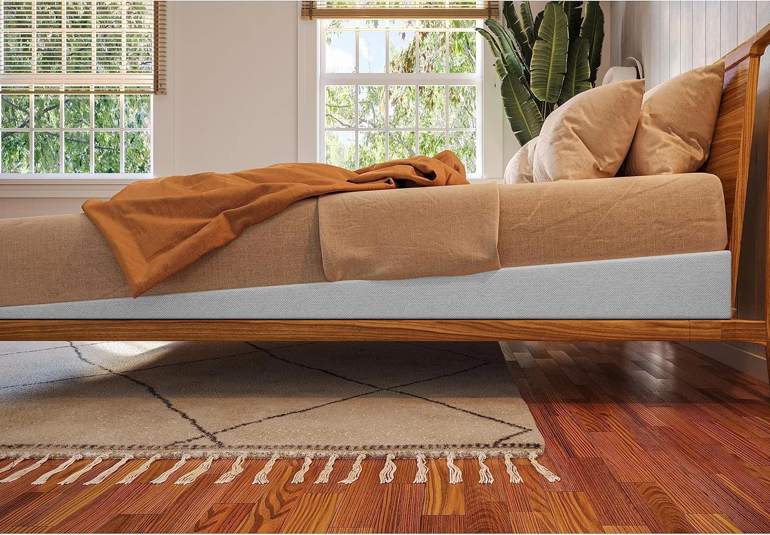 Covers for Avana Mattress Elevator - King Size, Covers ONLY, Poly/Cotton, White
