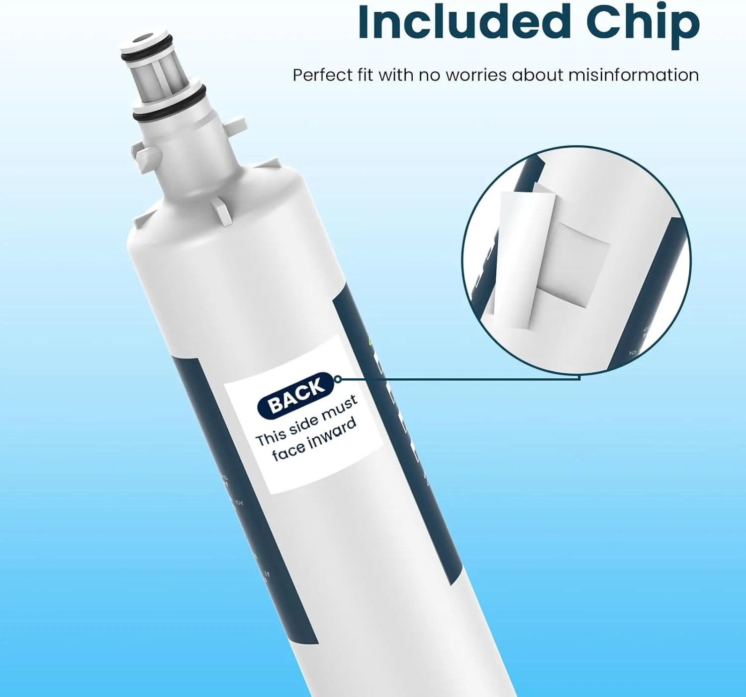 Crystala Filters Replacement for GE® RPWFE, RPWF (with CHIP) Refrigerator Water Filter, Compatible with WSG-4, WF277, GFE28GMKES, PFE28KBLTS, GYE22HMKES, DFE28JSKSS, GFE28GYNFS, GFD28GYNFS, 2 Pack
