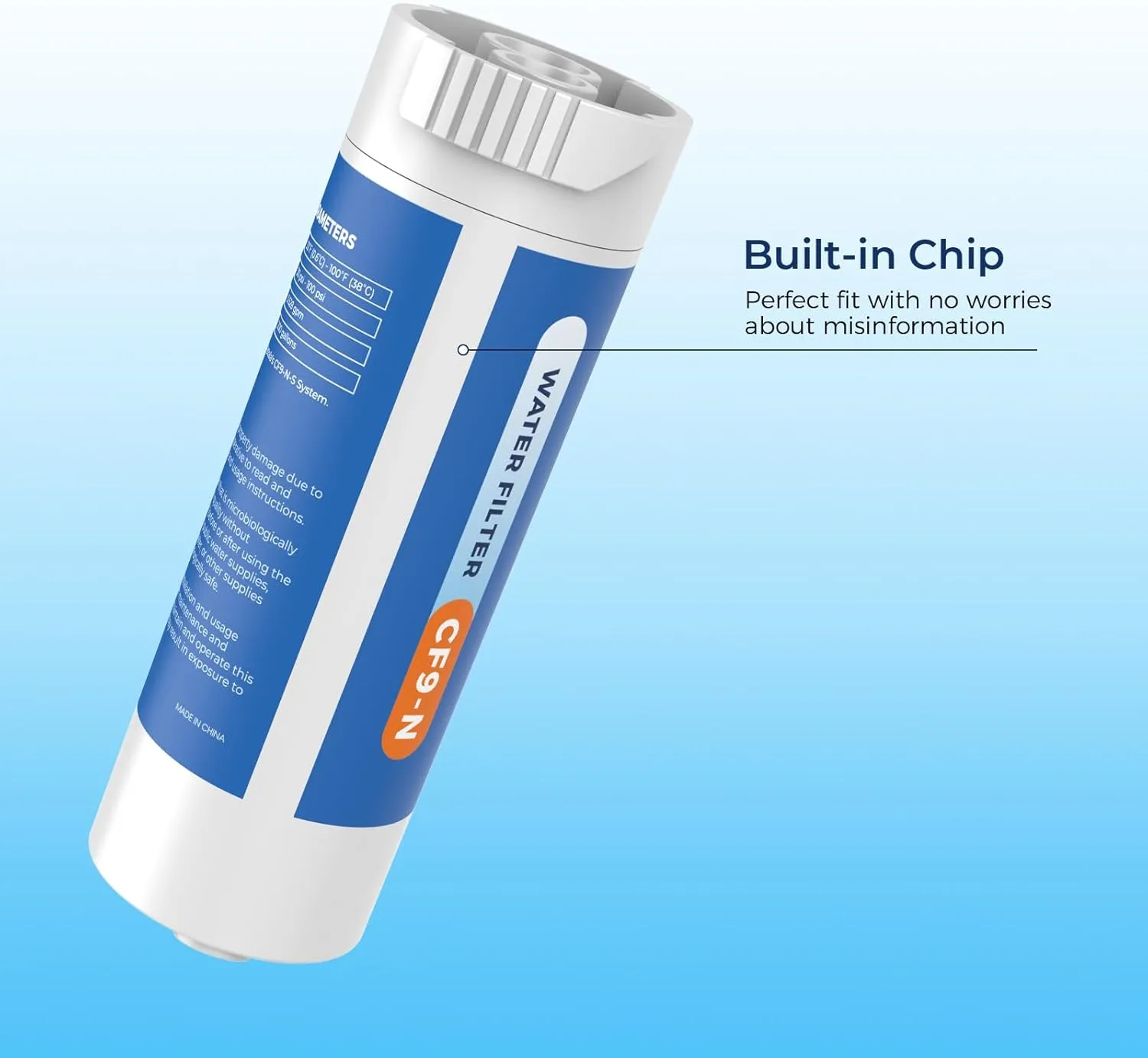 Crystala Filters Water Filter Compatible with XWFE (Built-in CHIP), Replacement for GE XWFE, XWF Refrigerator Water Filter Pack of 3