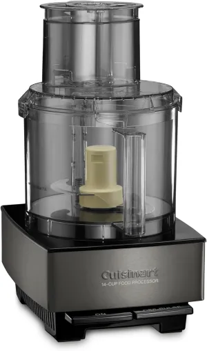 Cuisinart Food Processor 14-Cup Vegetable Chopper for Mincing, Dicing, Shredding, Puree & Kneading Dough, Black Stainless, DFP-14BKSY