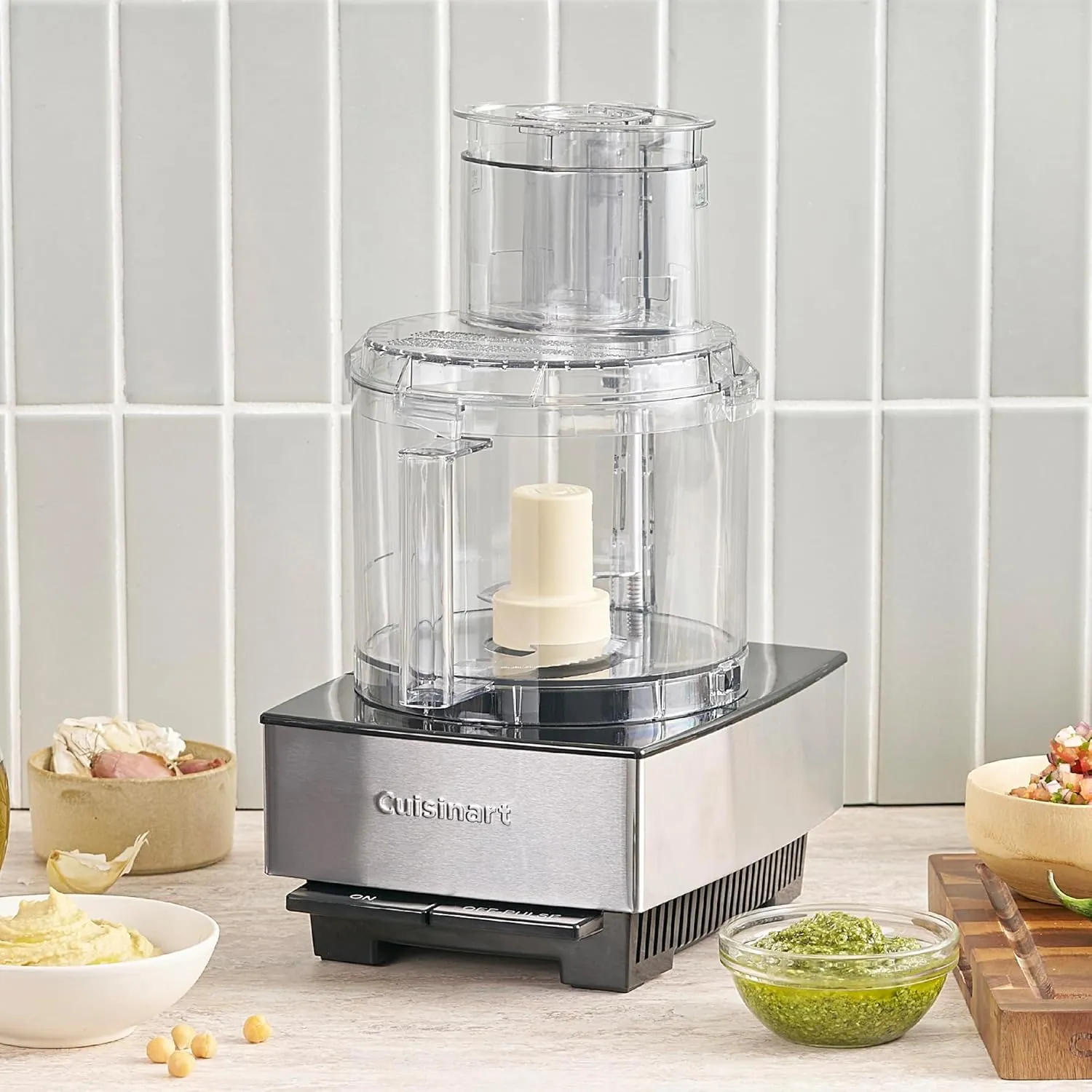 Cuisinart Food Processor 14-Cup Vegetable Chopper for Mincing, Dicing, Shredding, Puree & Kneading Dough, Stainless Steel, DFP-14BCNY