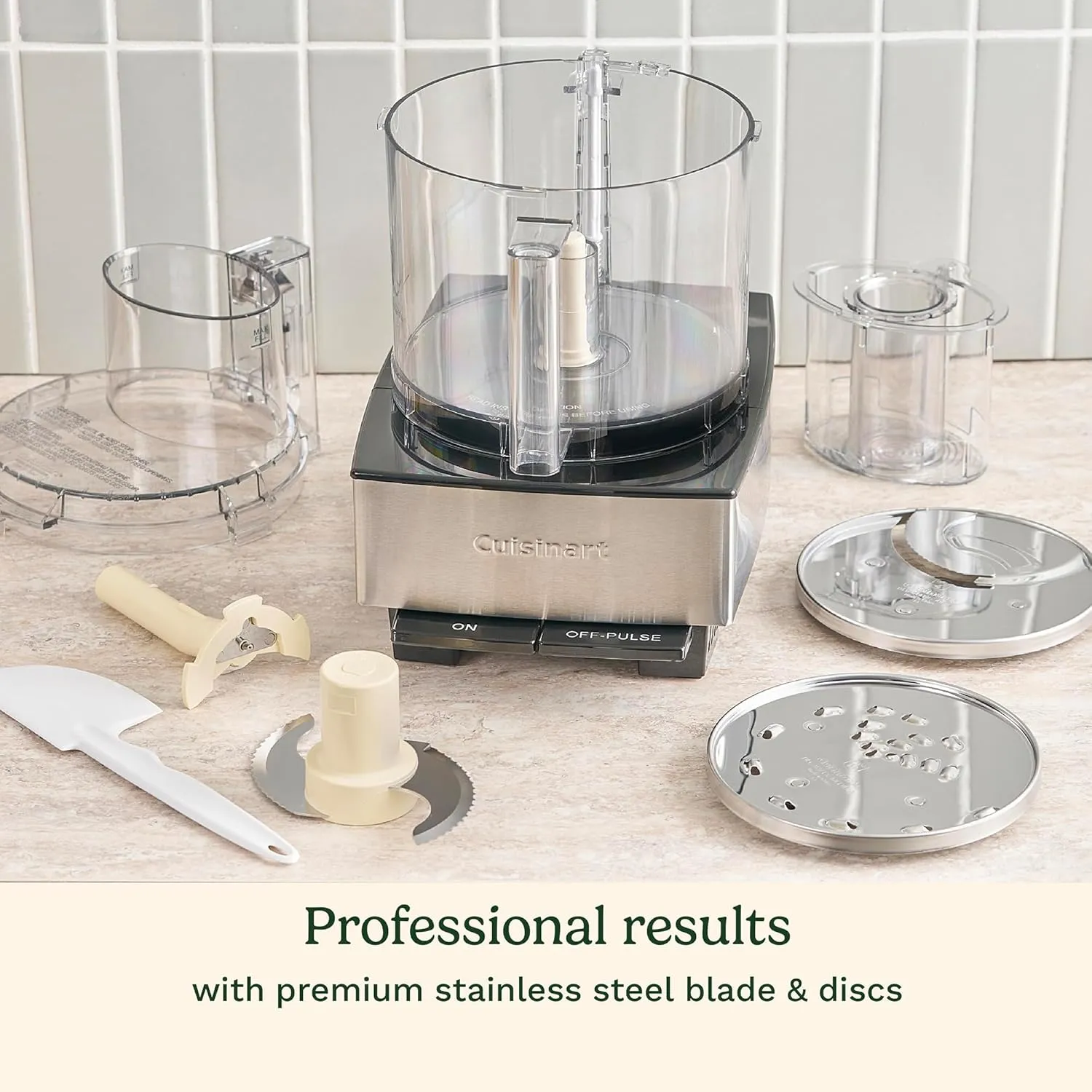 Cuisinart Food Processor 14-Cup Vegetable Chopper for Mincing, Dicing, Shredding, Puree & Kneading Dough, Stainless Steel, DFP-14BCNY