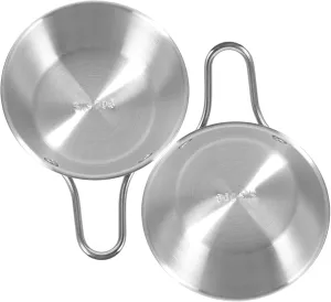 Cute Picnic Bowl 2pcs Collapsible Camping Bowl Utensil Cup Sturdy Stainless Steel Perfect for Camping Outdoor Activities