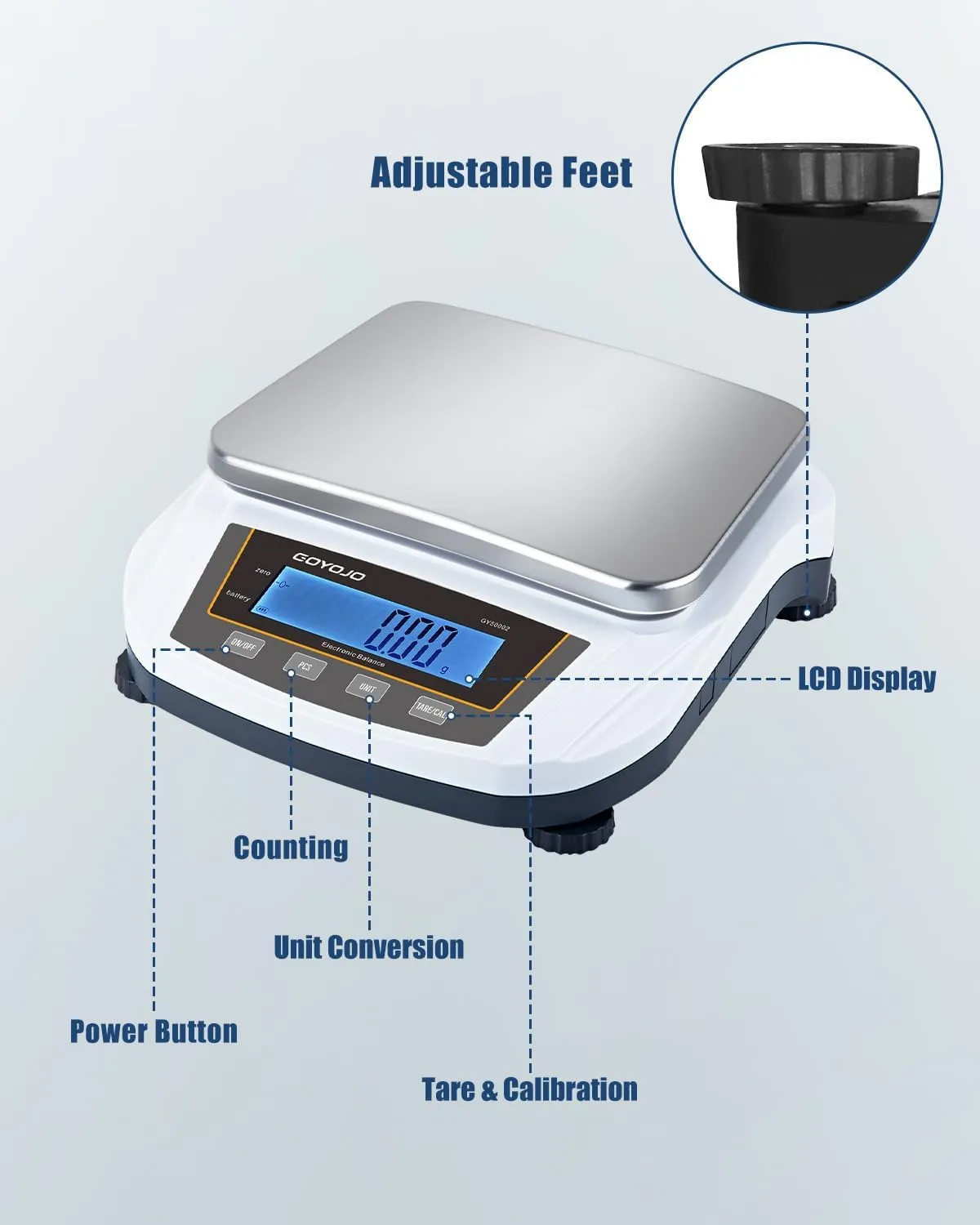Digital Analytical Balance and Lab Scale, 5000g Capacity, 0.01g Precision, Stainless Steel, Multi-Unit (g/oz/ct/lb) for Jewelry, Kitchen, and Lab – Reliable, Accurate, Easy to Use, Black Panel