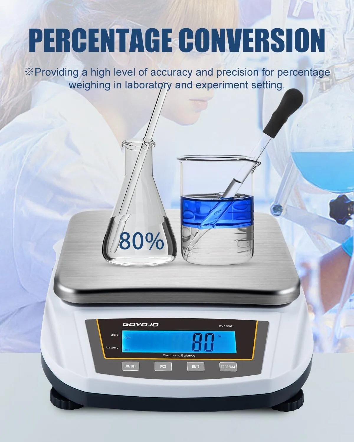 Digital Analytical Balance and Lab Scale, 5000g Capacity, 0.01g Precision, Stainless Steel, Multi-Unit (g/oz/ct/lb) for Jewelry, Kitchen, and Lab – Reliable, Accurate, Easy to Use, Black Panel