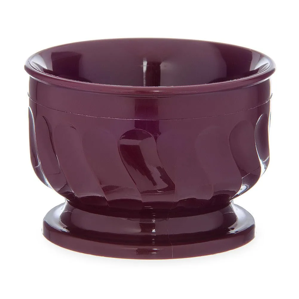 DINEX DX320061 Turnbury Urethane Foam Insulated Pedestal Base Bowl, 3-1/2" Diameter x 2-3/8" Height, 5oz Capacity, Cranberry (Case of 48)