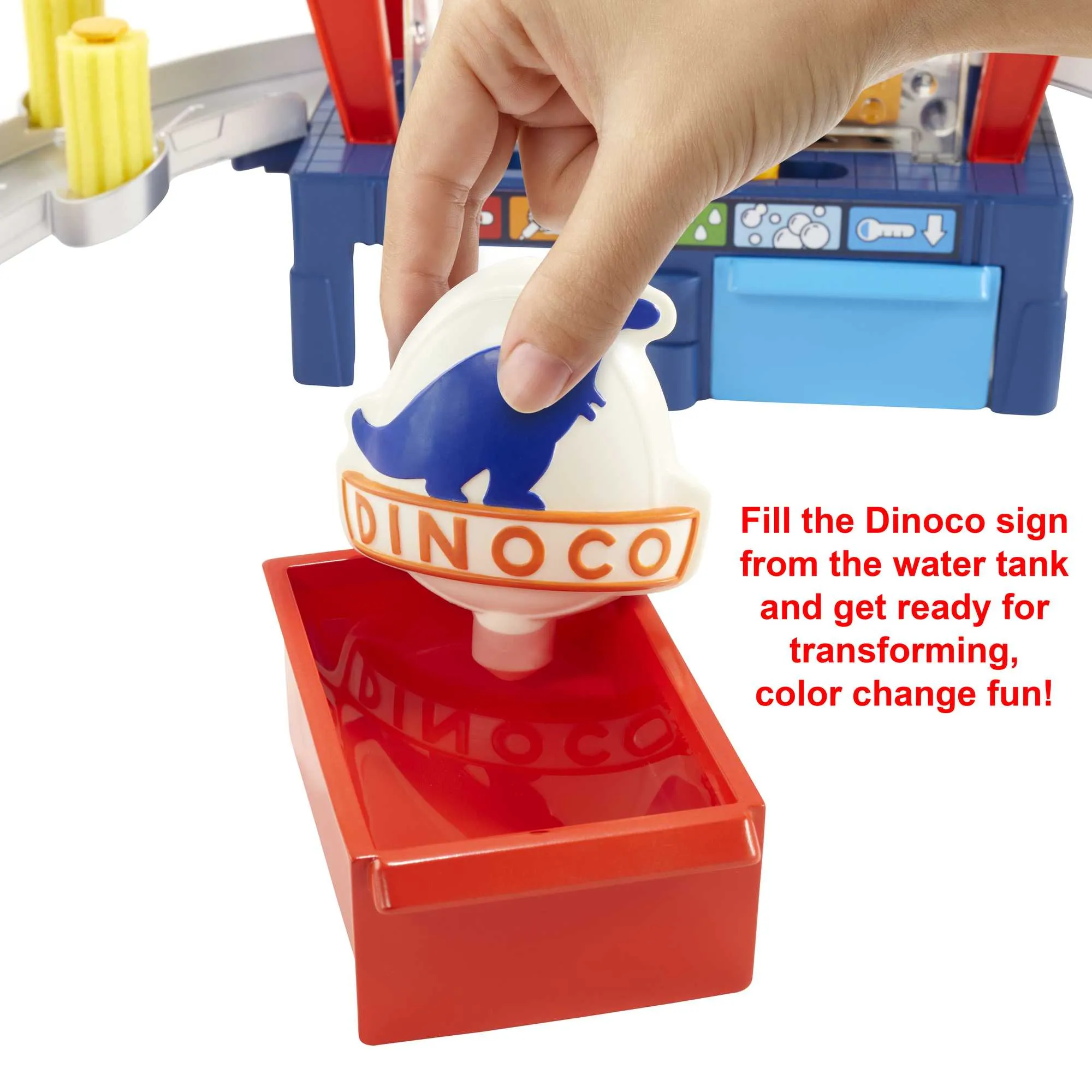 Disney and Pixar Cars Color Change Dinoco Car Wash Playset