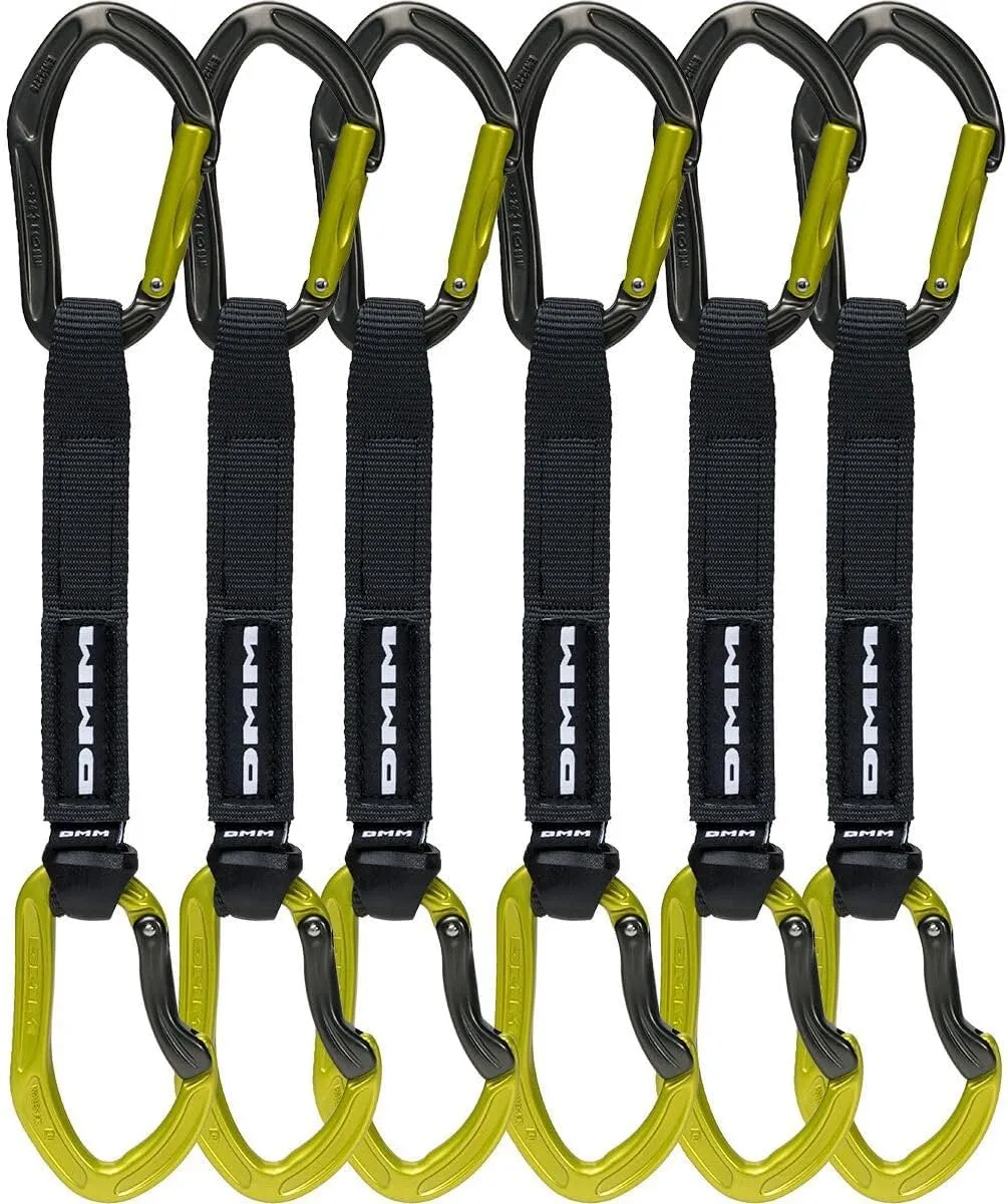 DMM Alpha Sport Quickdraw - Titanium/Lime 25cm - 6 Pack