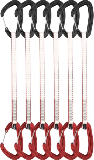 DMM Alpha Wire Quickdraw 6 Pack - Matt Grey/red - 25cm