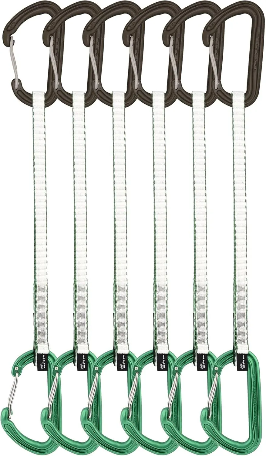 DMM Spectre Quickdraw, 6 Pack, Matt Grey/Green, 25 cm, A358-25GRAP6