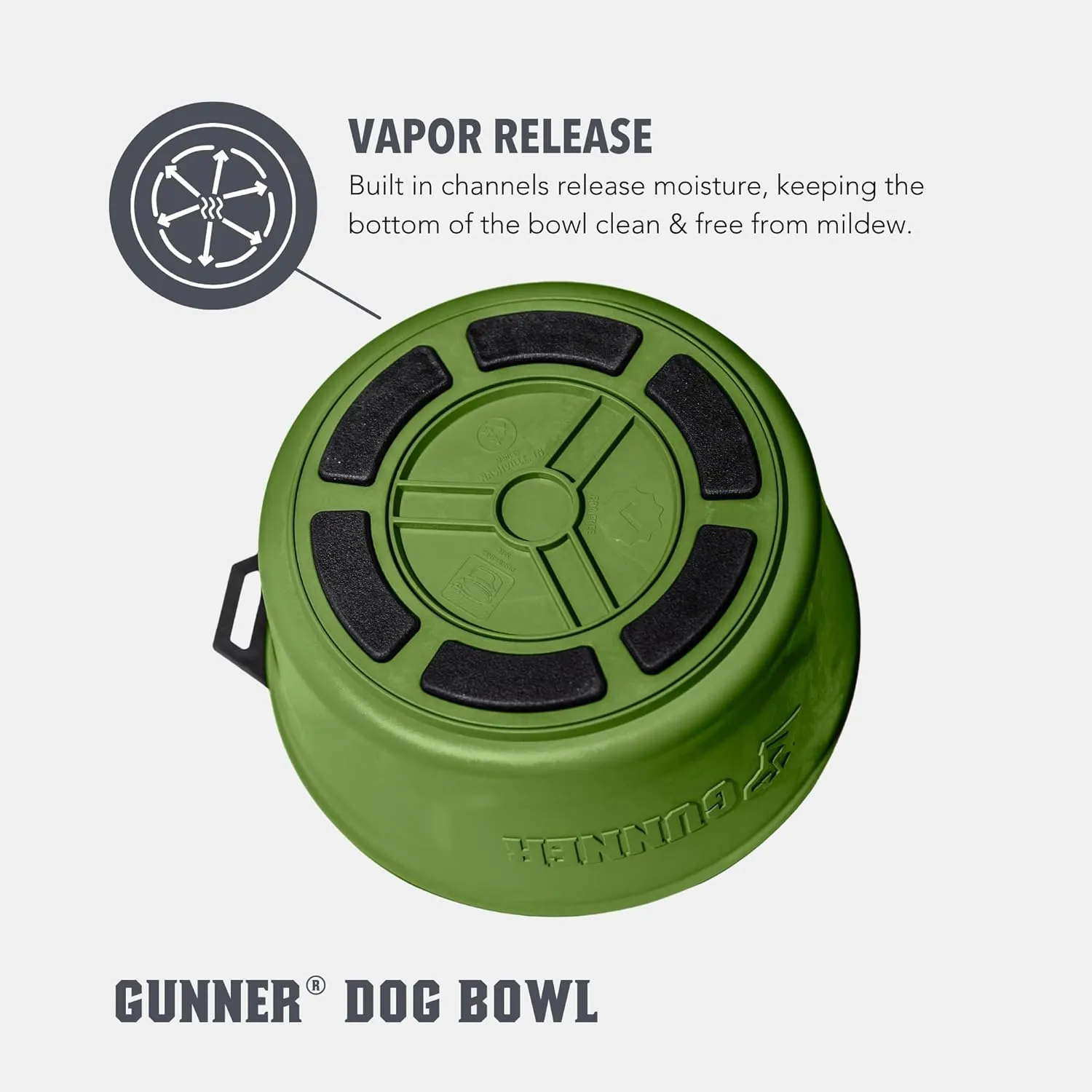 Dog Bowl with Spill-Proof Travel Lid – 7.5" x 3.75", 1.3 lb, 7-Cup Capacity, BPA-Free, Rust-Proof, Shock-Resistant, Stackable, Dishwasher Safe, Leak-Resistant Nesting Lid – Green