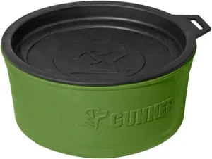 Dog Bowl with Spill-Proof Travel Lid – 7.5" x 3.75", 1.3 lb, 7-Cup Capacity, BPA-Free, Rust-Proof, Shock-Resistant, Stackable, Dishwasher Safe, Leak-Resistant Nesting Lid – Green