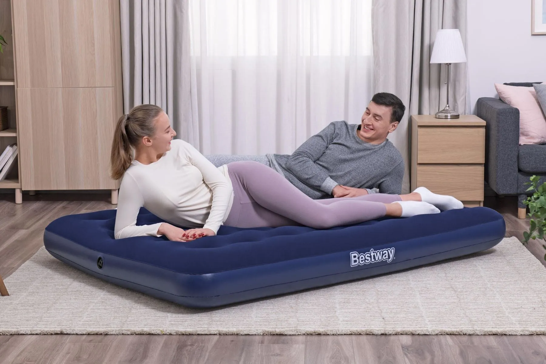 Double Flocked Airbed Inflatable Air Mattress
