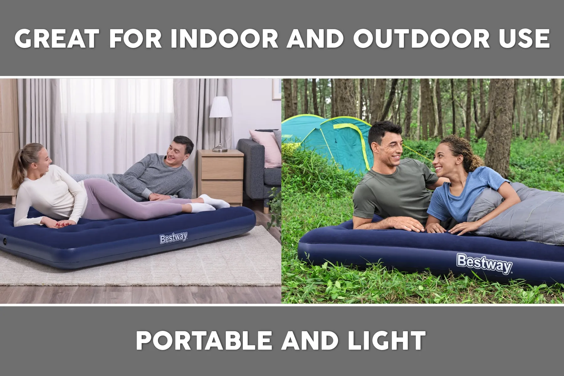 Double Flocked Airbed Inflatable Air Mattress