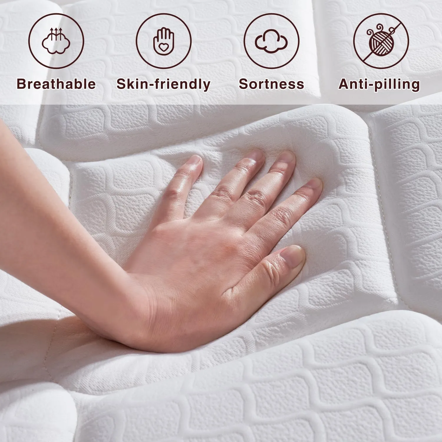 Dreamscape Queen Mattress, 12 Inch Queen Size Mattresses in a Box, Memory Foam Hybrid Mattress with Individual Pocket Spring for Motion Isolation, Pressure Relief, Medium Firm Feel, CertiPUR-US