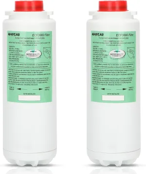 ECF3000 Filters, Compatible with Elkay ezH2O WaterSentry Plus Replacement, High Capacity 3000 Gallons for Built-in Elkay Water Dispenser 51300C ECF3000 ERF750 Filters Replacement (No Chip) 2 Packs