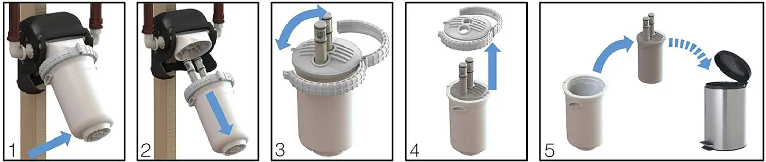 EcoPure EPWHEF Whole Home Replacement Filter, Transparent/White