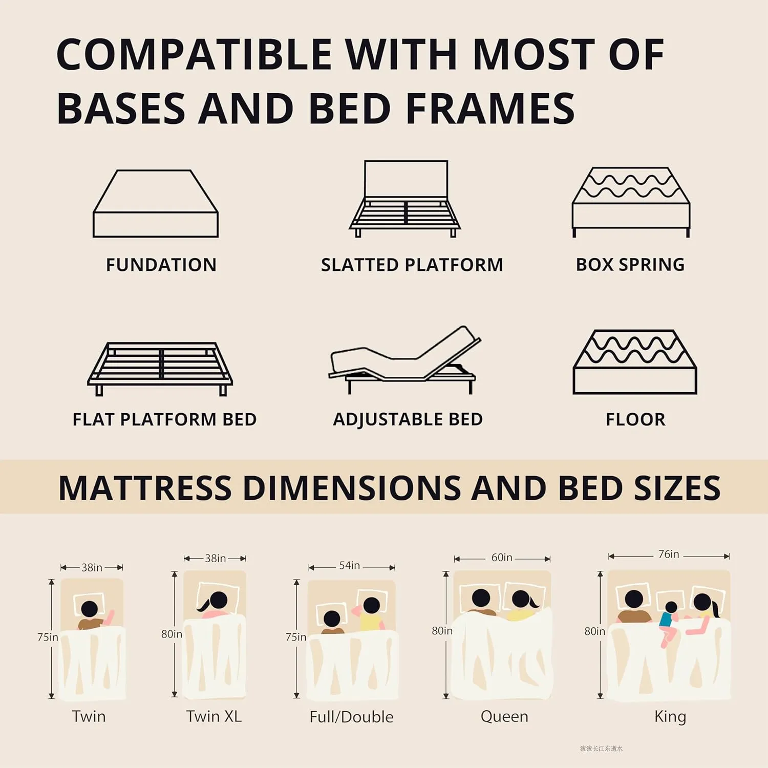 EGOHOME 12 Inch Cal King Memory Foam Mattress for Back Pain, Cooling Copper Gel Bed in a Box, Foam Made in USA, CertiPUR-US Certified, Therapeutic Medium Firm, 72x84x12 Black