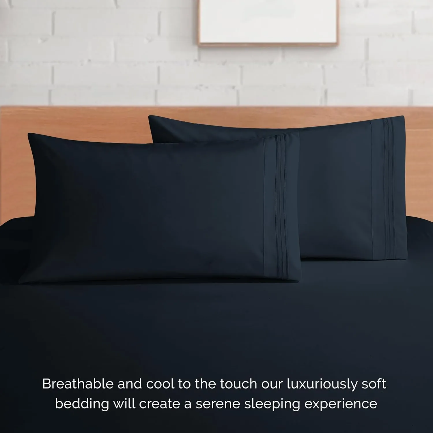 Elegant Comfort 4-Piece Bed Sheet Set - Luxury Bedding 1500 Premium Hotel Quality Microfiber, All Around Elastic 18-24 Inches Deep Fitted Sheet- Extra Deep Pocket Sheets, King, Black