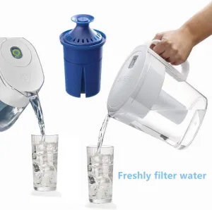 Elite Water Filter(Lasts 6 Months) Replacements for Brita Pitcher Water Filter and Dispensers and More,Efficient Long-Life,Reduce Chlorine (Taste and Odor) and Lead,BPA FREE - 3 Pack(Blue)