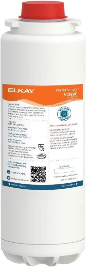 Elkay 51299C WaterSentry Lead   Microplastics NSF/ANSI Certified Filter (Coolers & Fountains)
