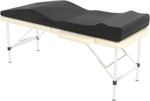 ENITYA Lash Bed Topper, Ergonomic Curvy Massage Bed Mattress Topper, Massage Table Mattress for Beauty Salon, Washable Cover, 71in×28in(Black)
