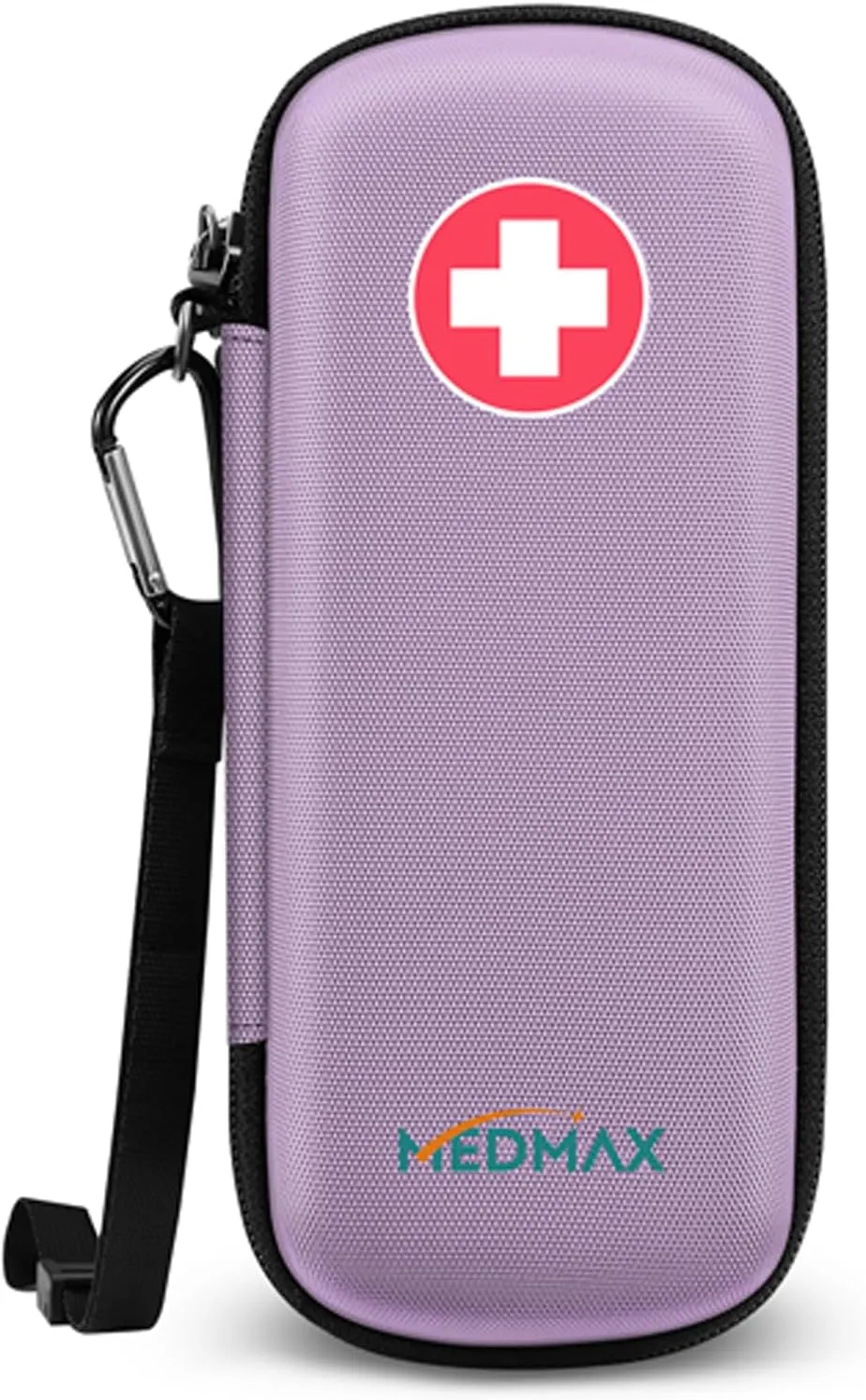 Epipen Medical Carrying Case, Hard Shell EVA Shock Absorption Travel Medication Organizer Bag Emergency Medical Pouch Holds 2 EpiPens, Asthma Inhaler, Auvi-Q, Allergy Supplies (Lavender Purple)