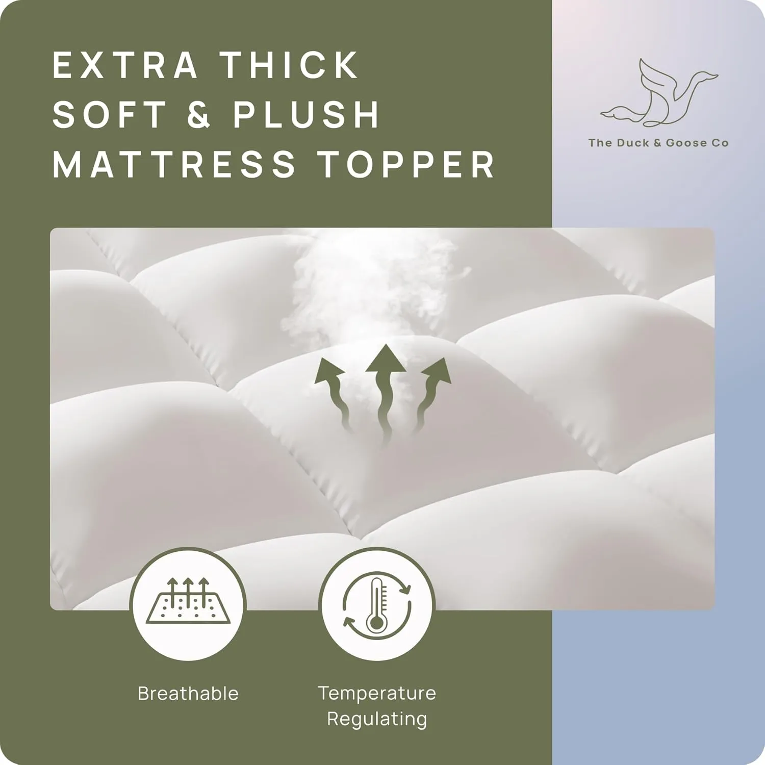 Extra Thick Fitted Mattress Topper - California King Size | Soft & Cooling Pillow Top Mattress Pad & Protector | Bed Topper for Back Pain, Straps Stretch 6" to 22" Deep