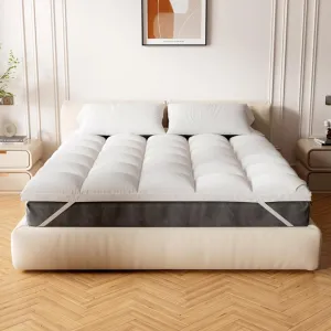 Extra Thick Fitted Mattress Topper - California King Size | Soft & Cooling Pillow Top Mattress Pad & Protector | Bed Topper for Back Pain, Straps Stretch 6" to 22" Deep