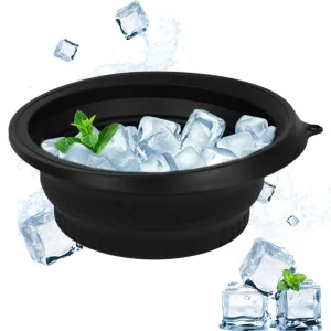 Face Ice Bath Bowl with Built-In Ice Tray, Portable Collapsible Silicone Facial Plunge Bowl, Ice Facial Washbasin for Acne Relief, Skin Tightening & Cold Therapy at Home or Travel
