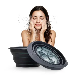 Facial Cold Plunge® | Collapsible Silicone Bowl with Built-in Icetray for Home Ice Water Facials | Portable Skincare - Facial Ice Therapy for Skin Tightening, Acne Relief & Anti-Inflammation