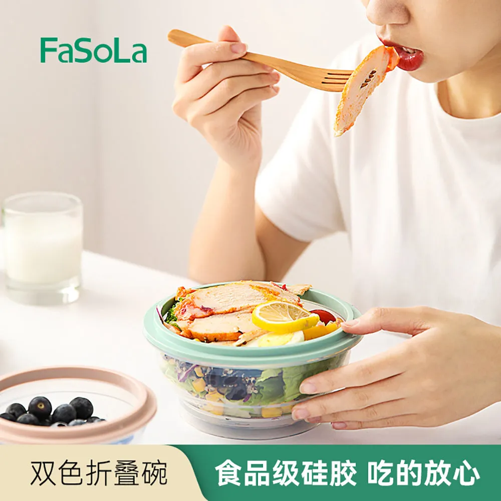 FaSola Dual-Color Collapsible Bowl - Pink, 760ml
