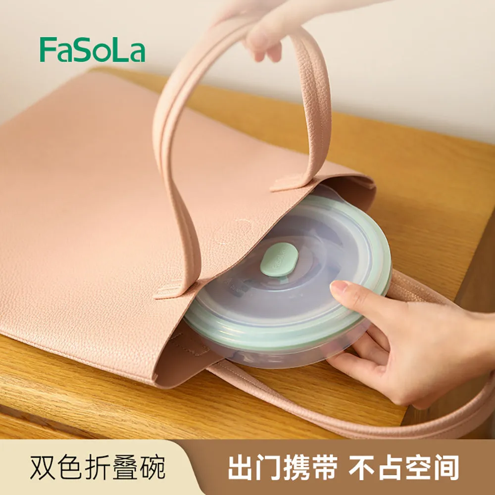 FaSola Dual-Color Collapsible Bowl - Pink, 760ml