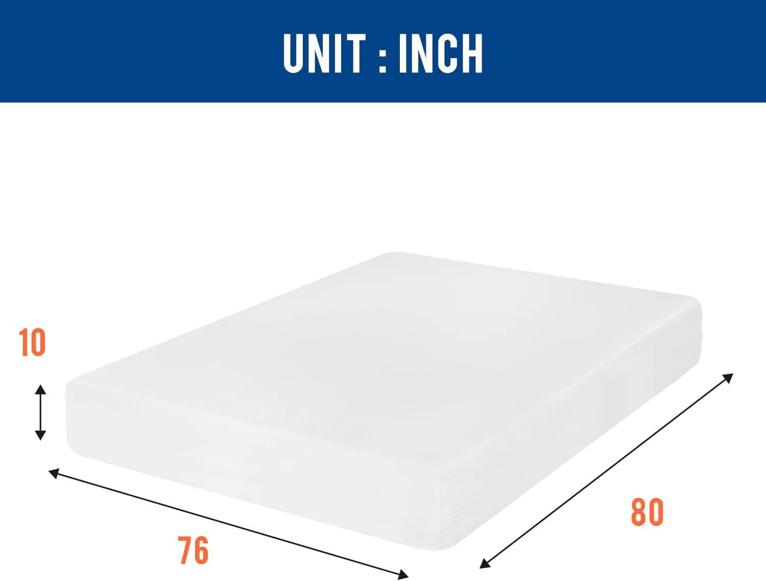 FDW 10 inch King Mattress Size/Gel Memory Foam Mattress/Medium Firm Mattresses for Cool Sleep Relieving Pressure Relief CertiPUR-US Certified Mattress in a Box