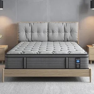 Firm Queen Mattress,12 Inch Queen Size Hybrid Mattress with Extra Lumbar Support for Back Pain Relief, Cool Sleep, Edge Support, Firm Pocket Spring with Motion Isolation, Fiberglass-Free