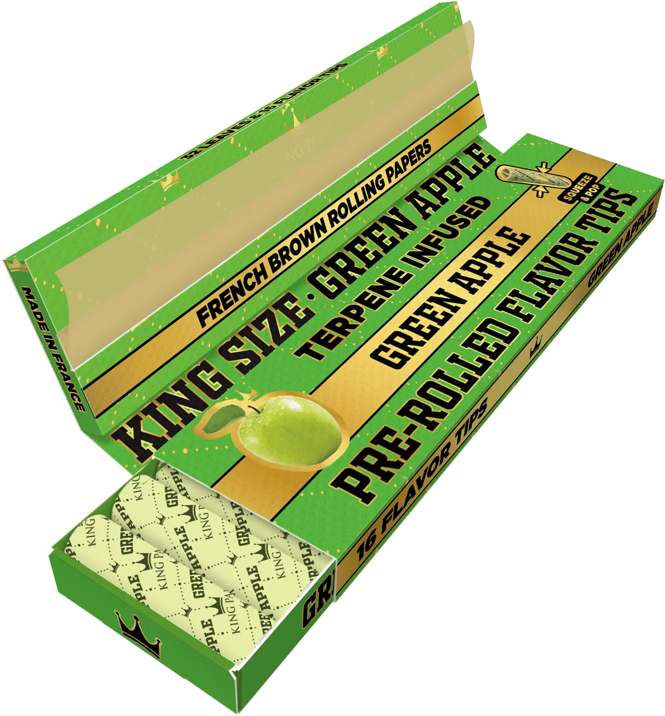 Flavor Booklets w/ Flavor Tips - King Size - Green Apple